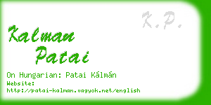 kalman patai business card
