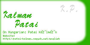 kalman patai business card